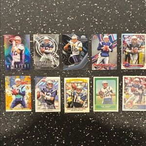 Topps Tom Brady Neon Midnight Football Card - Pink, Blue, Purple, White, Black